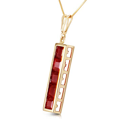 Galaxy Gold GG 14k Solid Yellow Gold Sarajevo 2.5 ct Ruby Necklace3