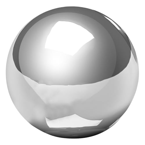 CIMAXIC Silberner Gartenkugel: Gartenkugel aus Edelstahl, Spiegelkugel, polierte reflektierende Kugel für Garten, Rasen, Terrasse, Außendekoration