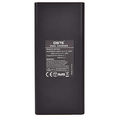 DSTE NP-FM50 Ersatzakku (2er Pack) und Smart LED Dual USB-Ladegerät Kompatibel mit Sony CCD-TRV108, CCD-TRV116, CCD-TRV118, CCD-TRV126, CCD-TRV128, CCD-CCD-TRV138, CCD-TRV208, CCD-TRV308 - Image 6