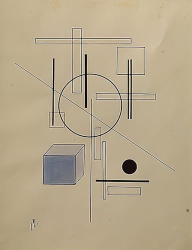 Impression sur toile El Lissitzky moderne de qualité supérieure 60x90cm