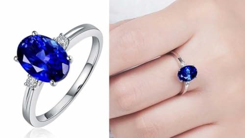 Image of Bling Queen Silver Rings for Women, Gemstone Rings, Adjustable Rings, Gift for Girlfriend, Ring for Girls, Anniversary Ring for Wife, Birthday Ring Gift, Dainty Rings, Ring Design for Women
