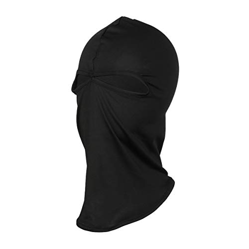 BEAUTYBIGBANG Sturmhauben Gesichtshaube Skimaske Hals Gaiter Winter Gestrickte UV-Schutz Sturmhaube mit 2 Löchern Strick Skimaske Vollgesichtsabdeckung für Herren/Damen (Schwarz) Cover