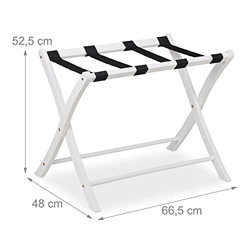 Support sac à dos et valise pliant blanc pour éviter le mal de dos
