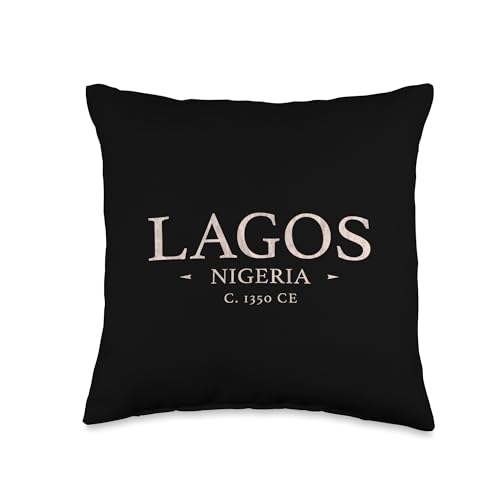 Lagos Nigeria - Simple Lagos Nigerian Throw Pillow