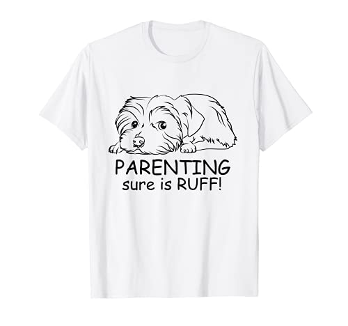 Yorkie Dog Love-r Cute Funny Dog Mom T-Shirt, White