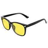 Nachtsichtbrille für Autofahrer, Nachtbrille zum autofahren, Gelbe Sonnenbrille für Autofahrer, Nachtfahrbrille Herren Damen, Polarisiert & Anti, Nachtfahrbrille Herren-Women