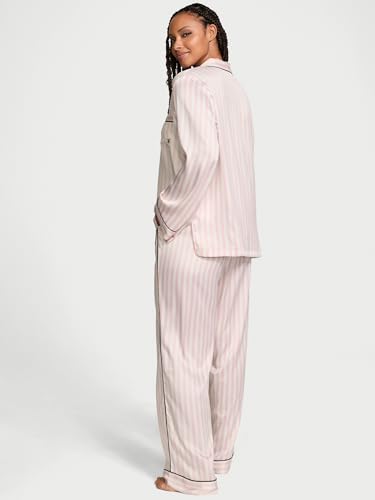 Victoria's Secret Satin Pajama Set, Long Sleeve Button Down Shirt & Pants, Sleepwear for Women (XS-XXL)3