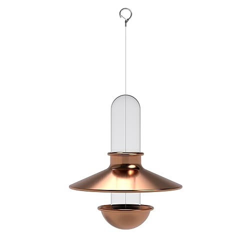 Mangeoire à oiseaux de luxe cuivre Eva Solo : design scandinave haut de gamme pour jardin chic