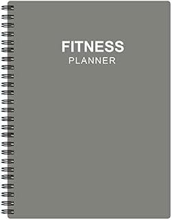 Fitness Journal for Women & Men - A5 Workout Journal/Planner to Track Weight Loss, GYM, Bodybuilding Progress - Daily Health & Wellness Tracker, Grey, 14.8 x 21cm