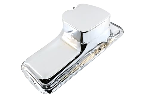 Image of Steel Racing Oil Pan Fits 1967-87 Chrysler /Mopar BB 361-383-400-440 & Hemi 426 - 7 Qt Capacity - Chrome Finish