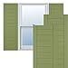Ekena Millwork TFP001HF18X066MG True Fit PVC Horizontal Slat Framed Modern Style Fixed Mount Shutters, (Per Pair-Hardware Not Included), 18"W x 66"H, Moss Green