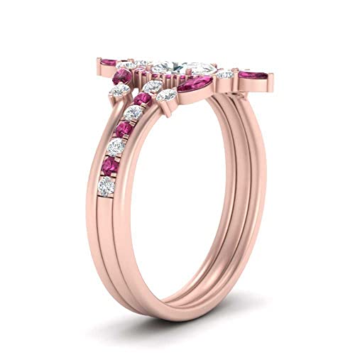 Image of 55Carat Choose Your Gemstone Oval Halo Antique Engagement Ring Rose Gold Plated Oval Shape Vintage Engagement Rings Everyday Jewelry Wedding Jewelry Handmade Gifts for Wife US Size 4 to 12