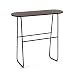 Versa Vilius Mueble Recibidor Estrecho para la Entrada o el Pasillo, Mesa Consola, Medidas (Al x L x An) 80 x 23,5 x 80 cm, Madera, Color Marrón y Negro