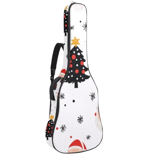 Sac à dos guitare acoustique rembourré rouge et blanc multicolore réglable