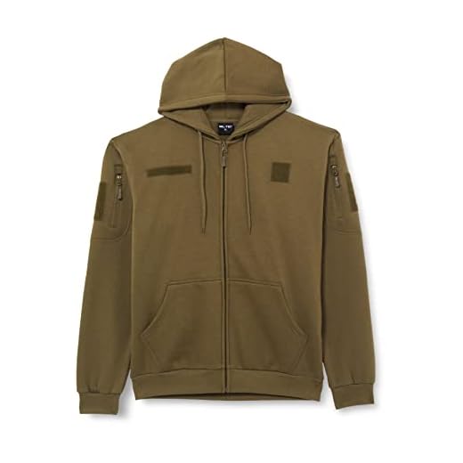 Mil-Tec Homme Sweat-shirt Av.capuchon et Zip Tact. Ranger Green Veste, Vert, L EU