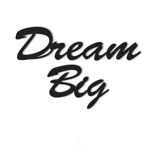 Image of Art Street Dream Big MDF Plaque Painted Cutout Ready to Hang Home Decor, Wall Decor, Wall Art,Decorative MDF Plaque For Home and Wall Decoration (7.5 X 10 Inches)
