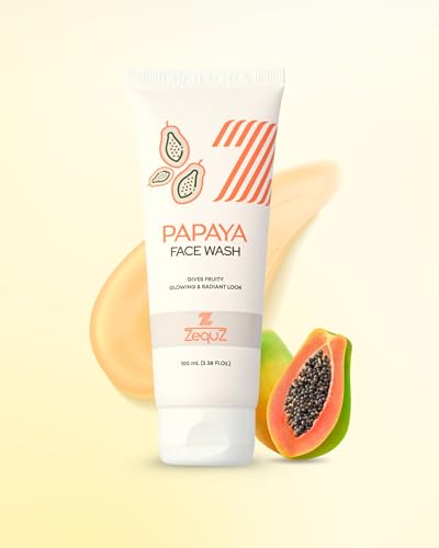 Image of ZequZ Papaya Face Wash For Men and Women | Deep Cleanse Face Wash | All Skin Types | Removes Dark Spots | Face Wash for Brightening and Glowing Skin (100ML)