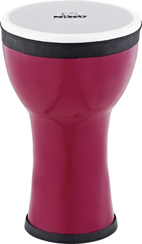 Mini djembe pour enfant de 3 ans Nino Percussion Elements 6 pouces plastique magenta