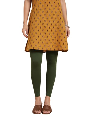 Image of TWIN BIRDS Super Stretchable Cotton Elasthane Fabric Ankle Length Leggings for Women