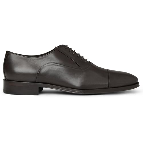 Image of Bruno Magli Maioco Dress Shoes for Men - Suede Leather Upper - Leather Lining and Outsole - Padded Insole Dark Brown Nappa EU 40 (US Men's 7) E - Wide