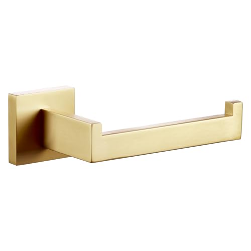 Image of KOKOSIRI Gold Toilet Paper Holder Toilet Roll Holder for Bathroom Kitchen Washroom T-304 Stainless Steel Wall Mounted, Gold Finish, B2003BG