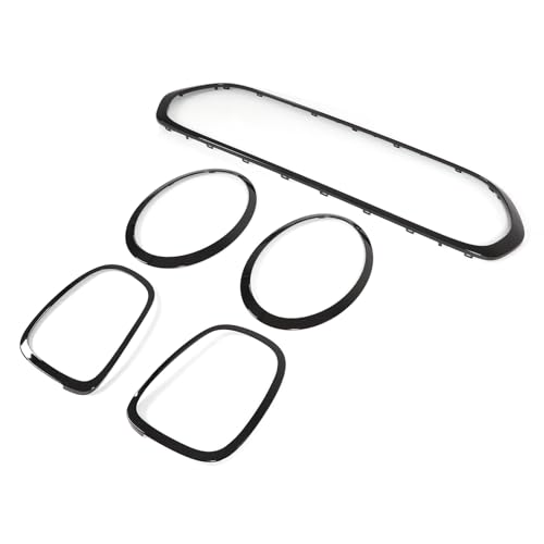 5 uds. Embellecedores de Cubierta Envolvente de Rejilla de Luz Trasera de Faro Negro Brillante para Mini F55 F56 F57 One S JCW 2014+