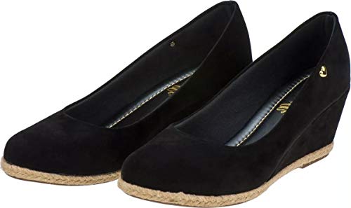 Sandalia Lumiss Anabela M4 (36, Preto)