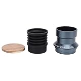 Omabeta Molinillo de café Tolva de Dosis única Soplador de Fuelle de Silicona Eficiente Cero Desperdicio para Entusiastas del Sabor Fresco Aleación de Aluminio Madera de Nogal 9,4 X 14 Cm