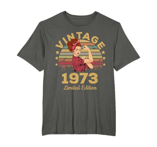 Vintage 1973 Made In 1973 48th Birthday Women 48 Years Camiseta