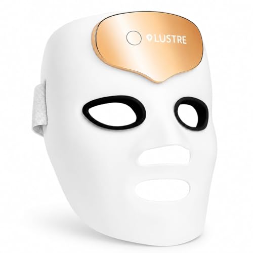 LUSTRE® Renew Anti-Ageing LED Face Mask for Wrinkles & Collagen Support | Blue, Red & Infrared Light Therapy | Firm, Smooth & Refine Skin Texture