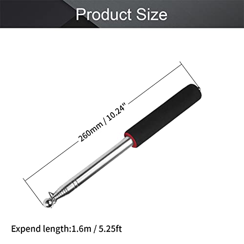 Image of Othmro 2Pcs Hollow Telescopic Teachers Pointer, Teaching Pointer Stick for Classroom, Metal Hand Retractable Pointer Extended Length 55.1 inch, Handheld Presenter Whiteboard Pointer (Red)