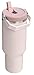 STANLEY IceFlow 2.0 Flip Straw Tumbler with Handle 40 oz | Twist On Lid and Flip Up Straw | Leak Resistant Water Bottle | Insulated Stainless Steel | BPA-Free | Rose Quartz
