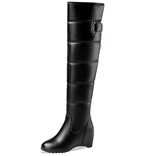 Bottes de neige compensées Lizoleor chaudes pour rester élégante en ville et station