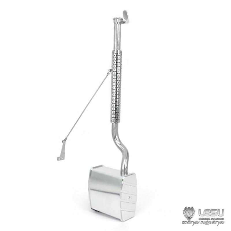 Wheelfun LESU Spare Part Metal Exhaust Pipe For 1/14 RC Model Tractor Truck Tamiyay Model Parts