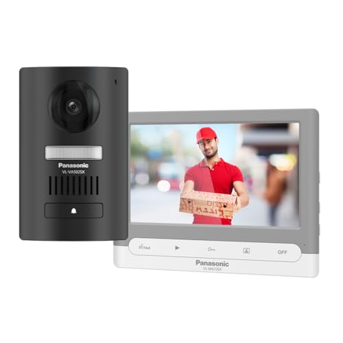 Image of Panasonic Video Door Phone Kit with 7 inch TFT Display, Built-In Memory, 2MP Camera, SD Card Support (Up to 32GB), Night Vision, IP65 Waterproof & IK08 Impact Proof, 120 Wide Angle, Supports One E-Lock
