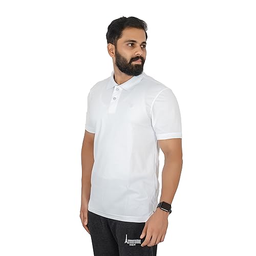 Image of VELOREX Men's Tshirts Polyester Solid Half Sleeves Sports Regula Fit Polo T Shirt for Men