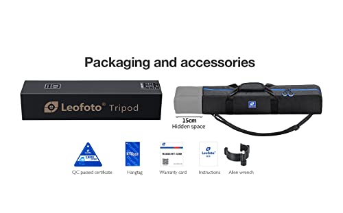 Leofoto Mv-324C+Vd-03 Carbon Fiber Flip Lock Pro Video Camera Monopod With Tripod Stand Max Load 22Lb, 1500Mm #TOP3