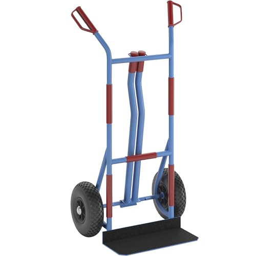 eurokraft | Sackkarre aus Stahl | Modell: Fahr- und Tragkarre | mit praktischen Tragholmen