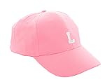 morefaz Unisex Jungen Mädchen Mütze Baseball Cap Rosa Hut Kinder Kappe A-Z Letter MFAZ Ltd (L)