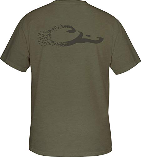 Drake Waterfowl Drake Duck Logo T S/S Military Heather Large
