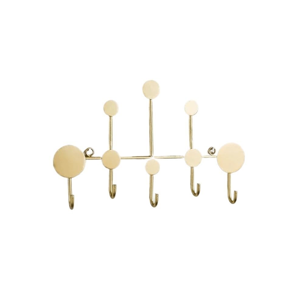 YQINQIN83B Coat Hangers 1pc Nordic Creative Wall Hook for Storage, Keychain, Fitting Room Coat, Home Decor, Entrance, Black, Golden for Bedroom(Gold)