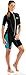 Cressi Lido 2 mm Lady Short Sleeves Short Wetsuits, Black/Aquamarine, M