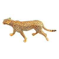 VICASKY Realistic Wild Cheetah Figurine Table Ornament Solid Plastic Animal Sculpture Home Office Decoration Gift for Wildlife Lovers
