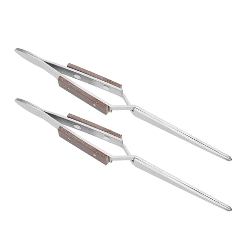 Create idea 2 pinzette di precisione a punta con clip a molla, pinzette per saldatura, pinzette per riparazione elettronica, creazione di gioielli, lavoro al computer, attività di laboratorio