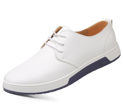 Men's Stylish Lace Up Oxford Sneakers Comfortable Casual Walking Business Driving Dress Shoes