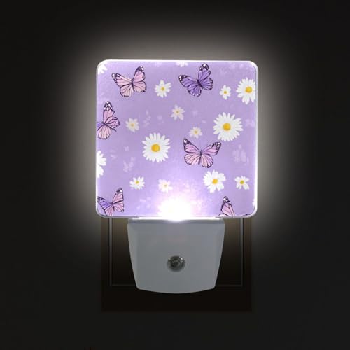 Luz nocturna con sensor automático mariposas y flores miniatura 2