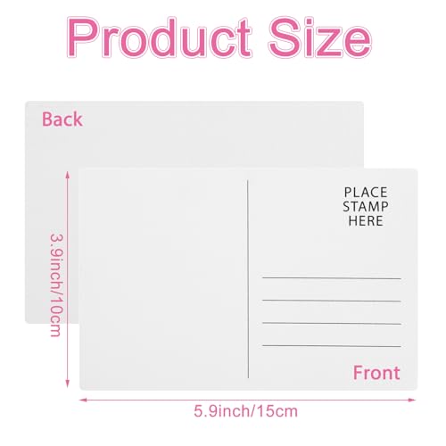 LOYORTY Cartões postais em aquarela de 10 x 15 cm, cartões postais em branco para correspondência, 6