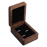 Abaodam Caja de Madera de Nogal para Gemelos y Clips de Corbata, Estuche...