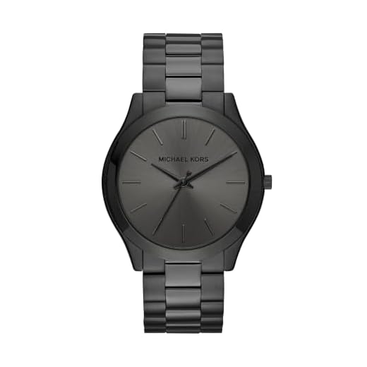 Michael Kors Slim Runway Three-Hand Black Stainless Steel Men's Watch (Model: MK8507)