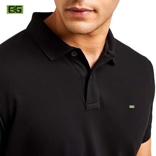 Image of Elamgreen Men's Cotton Rich Polo T Shirt | Collar Tshirts | Half Sleeves | Plain-Regular Fit